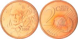 World Coins - France, 2 Euro Cent, 2008, Paris, , Copper Plated Steel, Gadoury:2