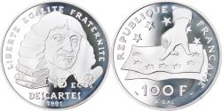 World Coins - Coin, France, Descartes, 100 Francs, 1991, Paris, BE, , Silver