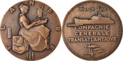 World Coins - France, Medal, Compagnie Générale Transatlantique, Flandre, Shipping, Renard