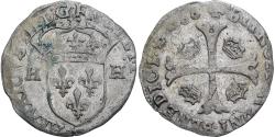 World Coins - France, Henri III, Douzain aux deux H, 1588, Billon, , Gadoury:467