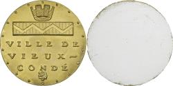 World Coins - France, Medal, Ville de Vieux-Condé, Nord, Platre, Cinquantenaire,