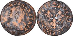 World Coins - Coin, France, Louis XIII, Double tournois, buste laurée et drapé, Double