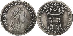World Coins - France, Louis XIV, 1/12 ECU, 10 Sols, 1/12 Écu du Dauphiné au buste juvénile