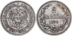 World Coins - Coin, Finland, Alexander II, 2 Markkaa, 1872, Helsinki, , Silver