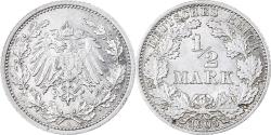 World Coins - Coin, GERMANY - EMPIRE, 1/2 Mark, 1905, Berlin, , Silver, KM:17