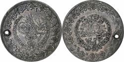 World Coins - Empire ottoman, Mahmud II, Kurus, AH 1223/1830, Constantinople, Holed, Billon