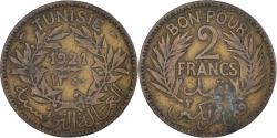 World Coins - Coin, Tunisia, 2 Francs, 1921