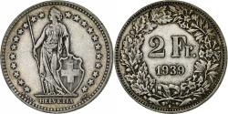 World Coins - Switzerland, 2 Francs, 1939, Bern, Silver, , KM:21