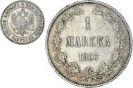 World Coins - Coin, Finland, Nicholas II, Markka, 1907, Helsinki, , Silver, KM:3.2