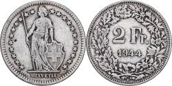 World Coins - Switzerland, 2 Francs, 1944, Bern, Silver, , KM:21