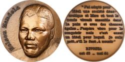 World Coins - France, Medal, Nelson Mandela, Bronze, Coppin,