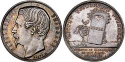World Coins - France, Token, Napoléon III, Notaires de Laon, 1854, Silver, Caqué,
