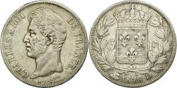 World Coins - Coin, France, Charles X, 5 Francs, 1828, Lyon, , Silver, KM:728.4