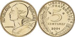 World Coins - France, 5 Centimes, Marianne, 2001, MDP, Série BU, Bronze-Aluminium,
