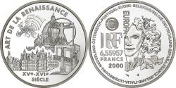 World Coins - France, 6.55957 Francs, Art de la Renaissance, 2000, Paris, Silver,