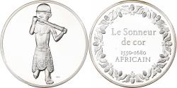 World Coins - France, Medal, Le Sonneur de Cor, Africain, 1981, Silver, Proof