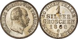 World Coins - Coin, German States, PRUSSIA, Wilhelm I, Groschen, 1868, Frankfurt,