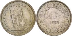World Coins - Coin, Switzerland, 1/2 Franc, 1959, Bern, , Silver, KM:23