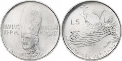 World Coins - Vatican, Paul VI, 5 Lire, 1969 - Anno VII, Rome, Aluminum, , KM:110