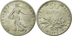 World Coins - Coin, France, Semeuse, 50 Centimes, 1905, , Silver, Gadoury:420