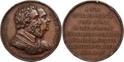 World Coins - France, Medal, Louis XVIII, Rétablissement de la statue d'Henri IV, Copper