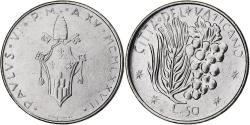 World Coins - Vatican, Paul VI, 50 Lire, 1977 / Anno XV, Rome, Stainless Steel,