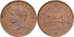 World Coins - Kingdom of Italy, Napoleon I, 1 Soldo, 1813, Milan, Copper,