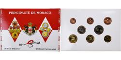 World Coins - Monaco, Rainier III, 1 Cent to 2 Euro, BU, 2002, Monnaie de Paris,