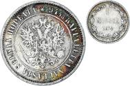 World Coins - Coin, Finland, Alexander II, Markka, 1874, Helsinki, , Silver, KM:3.2