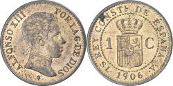 World Coins - Spain, Alfonso XIII, Centimo, 1906, Madrid, , Copper, KM:726