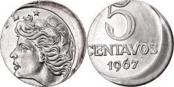 World Coins - Coin, Brazil, 5 Centavos, 1967, planchet error, , Stainless Steel