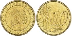 World Coins - Monaco, Rainier III, 10 Euro Cent, 2001, Paris, , Brass, Gadoury:MC175