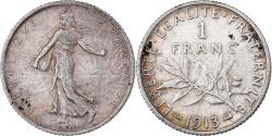 World Coins - Coin, France, Semeuse, Franc, 1913, Paris, , Silver, KM:844.1