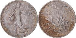 World Coins - Coin, France, Semeuse, 50 Centimes, 1908, Paris, , Silver, KM:854