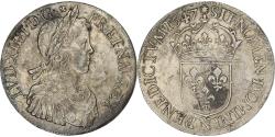 World Coins - France, Louis XIV, Écu à la mèche longue, 1647, Montpellier, Silver