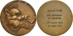 World Coins - France, Medal, 30 ème Régiment de Dragons, Military, 1972, , Bronze