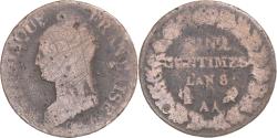 World Coins - Coin, France, Dupré, 5 Centimes, AN 8/5, Metz, , Copper, Gadoury:126a