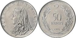 World Coins - Turkey, 50 Kurus, 1971, Stainless Steel, , KM:899