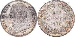 World Coins - Coin, ITALIAN STATES, PAPAL STATES, Pius IX, 20 Baiocchi, 1865, Rome,