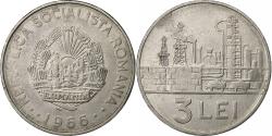 World Coins - Romania, 3 Lei, 1966, Nickel Clad Steel, , KM:96