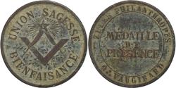 World Coins - France, Token, Les Zeles Philanthropes, Brass,