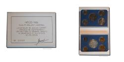 World Coins - France, Coffret 1 c. à 100 frs., 1986, MDP, BU,