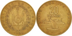 World Coins - Djibouti, 20 Francs, 1983, Paris, , Aluminum-Bronze, KM:24