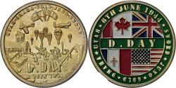 World Coins - France, Medal, Utah Omaha Gold Juno Sword - D Day, Steel