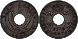 World Coins - Coin, EAST AFRICA, George VI, 5 Cents, 1949, , Bronze, KM:33