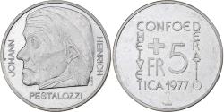 World Coins - Switzerland, 5 Francs, Johann Pestalozzi, 1977, Bern, Cupronickel,