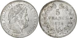 World Coins - France, 5 Francs, Louis-Philippe, 1834, Rouen, Silver, , KM:749.2