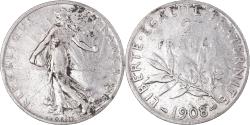 World Coins - Coin, France, Semeuse, 2 Francs, 1908, Paris, , Silver, KM:845.1