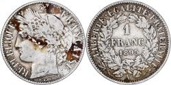 World Coins - France, Cérès, Franc, 1895, Paris, , Silver, KM:822.1, Gadoury:465a