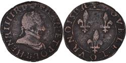 World Coins - Coin, France, Henri III, Double Tournois, 158[?], Rouen, , Copper